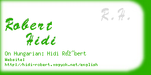 robert hidi business card